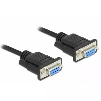 Cabo série DeLOCK RS-232 D-Sub 9 fêmea para fêmea null modem 87278