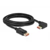 Cabo DisplayPort DeLOCK 87048 8K 60Hz 3 m ficha para ficha 90° angular para a esquerda