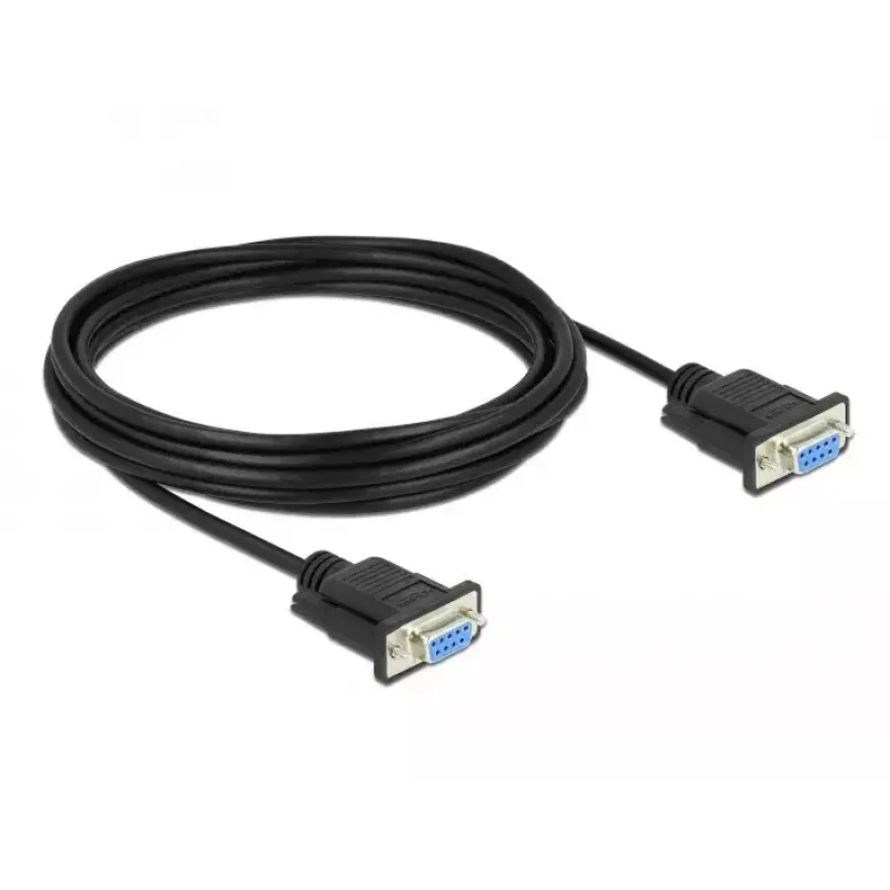 Cabo série RS-232 D-Sub 9 conector fêmea para conector fêmea null modem DeLOCK 87516