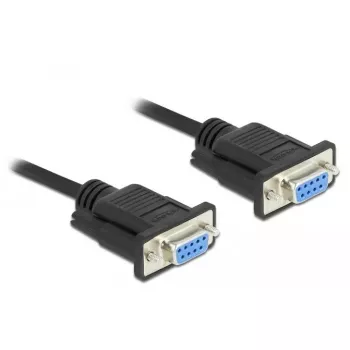 Cabo série RS-232 D-Sub 9 conector fêmea para conector fêmea null modem DeLOCK 87516