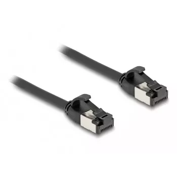 Cabo de rede DeLOCK cabo RJ45 ficha para ficha Cat.8.1 flexível 0,5 m preto