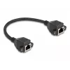 Cabo de extensão DeLOCK RJ50 conector fêmea para conector fêmea S/FTP 0,25 m preto