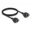 Cabo de extensão DeLOCK RJ50 conector fêmea para conector fêmea S/FTP 1 m preto