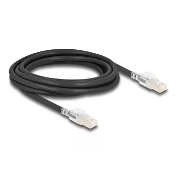 Cabo de rede DELOCK 80257 — Cat6a S/FTP (S-STP), RJ-45 para RJ-45, 3 m, preto