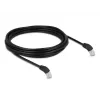 DeLOCK cabo de rede RJ45 Cat.6A S/FTP 45° angular para baixo 5 m preto