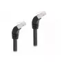 DeLOCK cabo de rede RJ45 Cat.6A S/FTP 45° angular para baixo 5 m preto