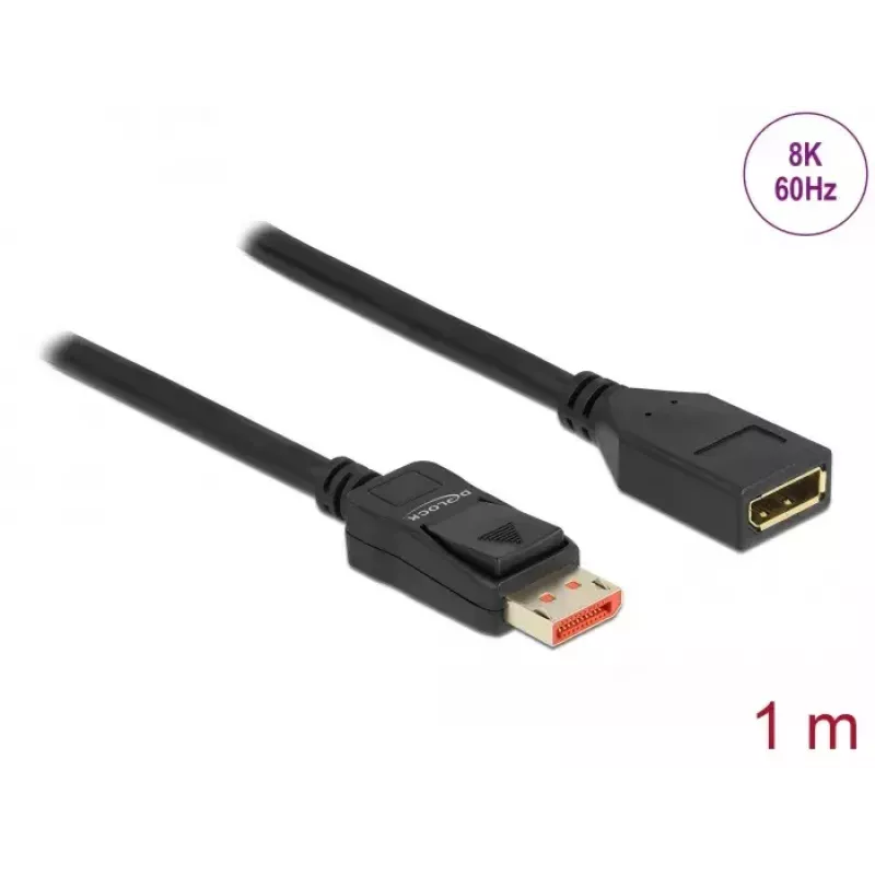 Cabo de extensão DisplayPort DeLOCK 8K 60 Hz 1 m