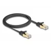 Cabo de rede DeLOCK RJ45 plano 1 m Cat6A preto
