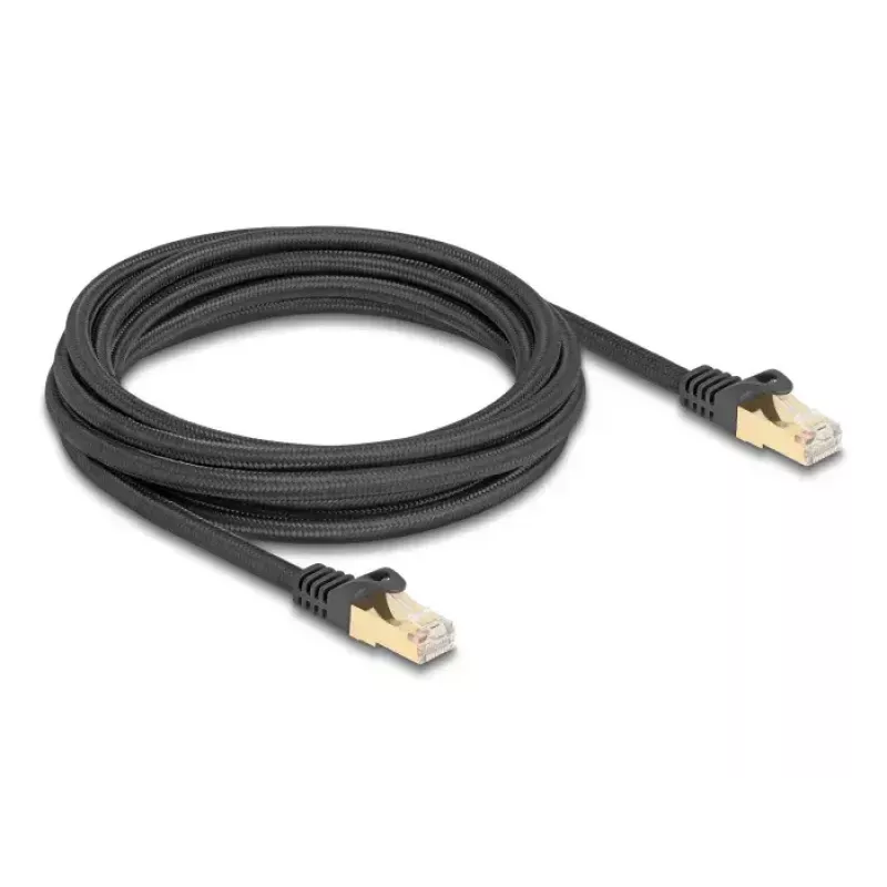 Cabo de rede DeLOCK RJ45 Cat.6A 3 m preto