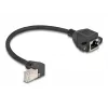 Cabo de extensão de rede DeLOCK S/FTP RJ45 90° angular macho para RJ45 Cat.6A 0,25 m preto