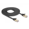 Cabo de rede DeLOCK RJ45 plano 5 m Cat6A preto