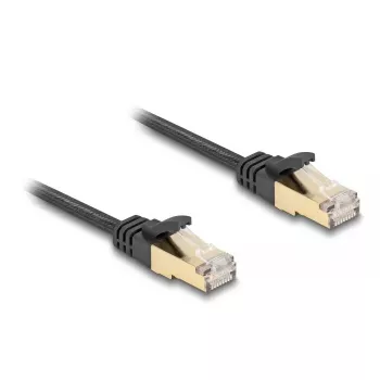 Cabo de rede DeLOCK RJ45 plano 3 m Cat6A preto