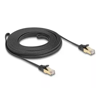 Cabo de rede DeLOCK RJ45 plano 7,5 m Cat6A U/FTP preto