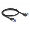 Cabo de rede DeLOCK RJ45 Cat.6A S/FTP 0,5 m preto