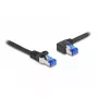 Cabo de rede DeLOCK RJ45 Cat.6A S/FTP 0,5 m preto