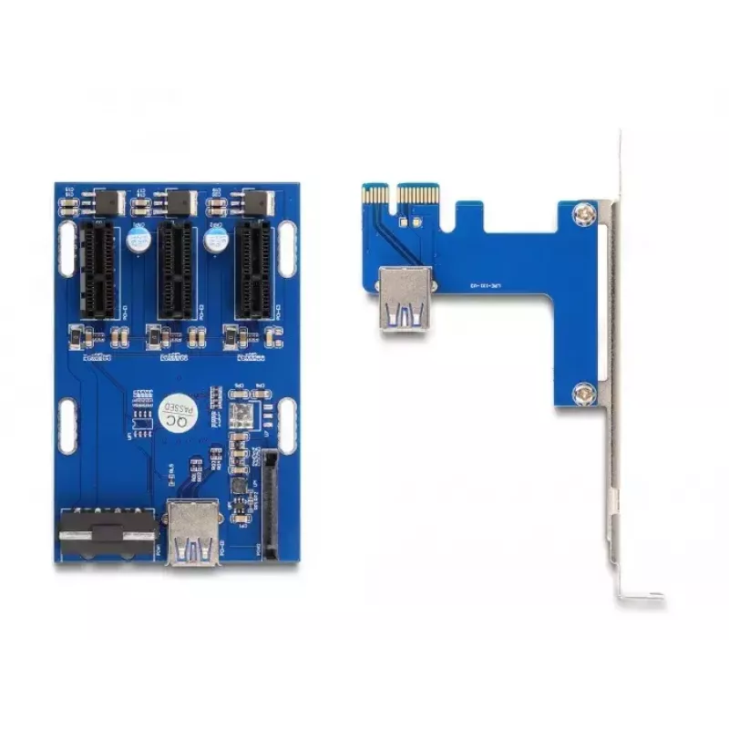 Riser Card DeLOCK PCI Express x1 para 3 x PCIe x1 50 cm cabo USB