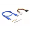 Riser Card DeLOCK PCI Express x1 para 3 x PCIe x1 50 cm cabo USB