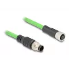 Cabo de rede DeLOCK M12 codificado A 8 pinos macho para fêmea PUR (TPU) 5 m