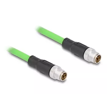 Cabo de rede DeLOCK M12 codificado X 8 pinos macho para macho PUR (TPU) 2 m