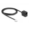 Cabo telefónico DeLOCK RJ11 macho para RJ45 fêmea preto 2 m