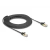 Cabo de rede DeLOCK RJ45 plano 10 m Cat6A preto