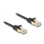 Cabo de rede DeLOCK RJ45 plano 10 m Cat6A preto