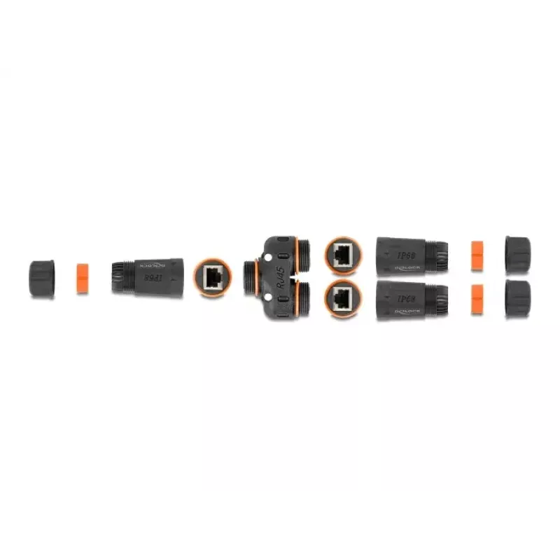 Cabo de rede DeLOCK 88143 adaptador Y RJ45 para 2 x RJ45 Cat.6 preto