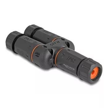 Cabo de rede DeLOCK 88143 adaptador Y RJ45 para 2 x RJ45 Cat.6 preto