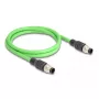 Cabo de rede DeLOCK M12 A-codificado 8 pinos ficha macho para ficha macho PUR (TPU) 1 m