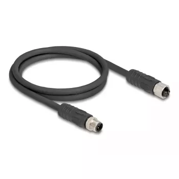 DeLOCK 80520 Cabo sensor/atuador 2 m RST M12 preto