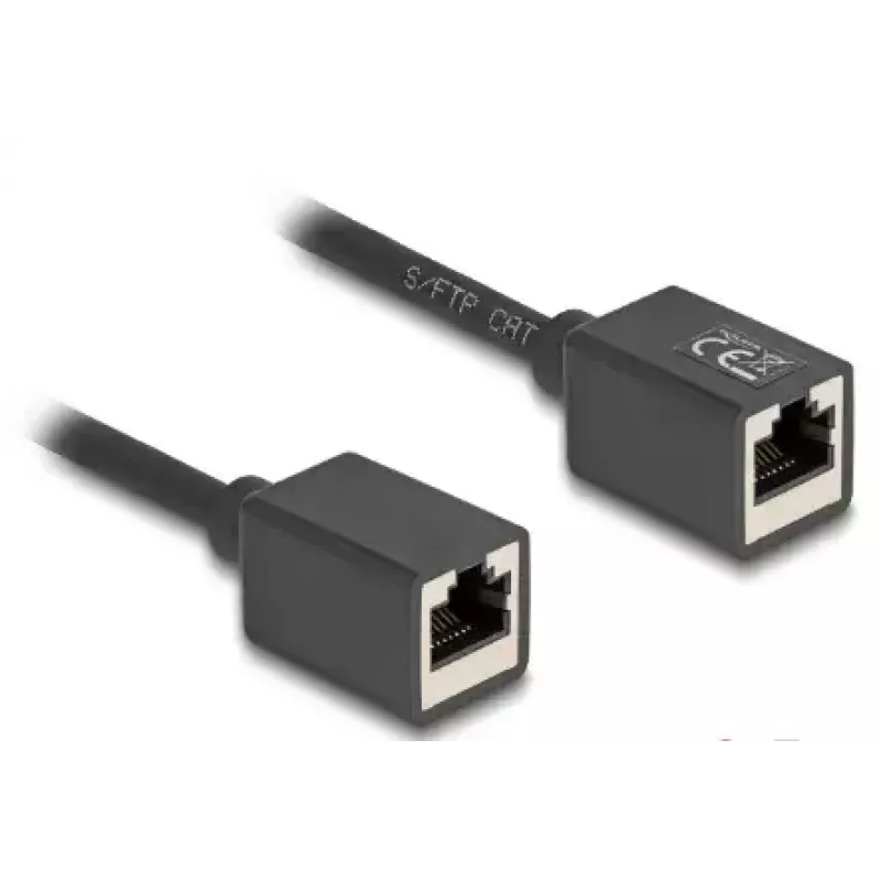 Cabo de rede DeLOCK 90324 RJ-45 Cat6a 0,5 m preto