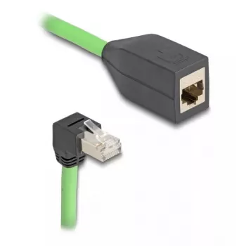 Cabo de rede DeLOCK 80888 RJ-45 Cat6a 5 m preto verde