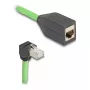 Cabo de rede DeLOCK 80888 RJ-45 Cat6a 5 m preto verde