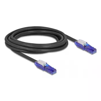 Cabo de rede DeLOCK 80928 RJ-45 Cat6 3 m preto violeta