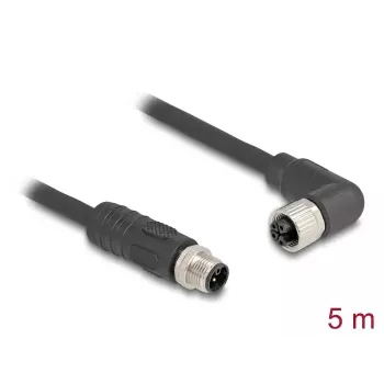 DeLOCK Cabo sensor/atuador 80527 5 m RST M12 preto