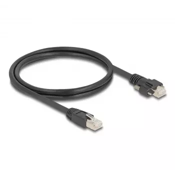 DeLOCK Cabo ficha macho RJ45 para ficha macho RJ45 1 m Cat.6A S/FTP preto