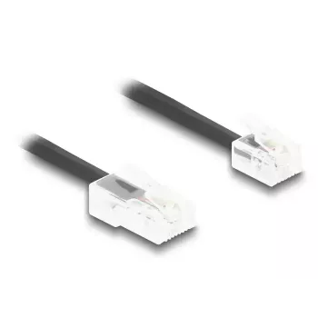 DeLOCK Cabo telefónico 1 m preto 88442 RJ-11 RJ-45