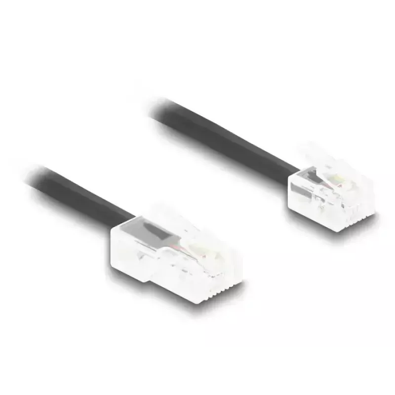 DeLOCK Cabo telefónico 1 m preto 88442 RJ-11 RJ-45