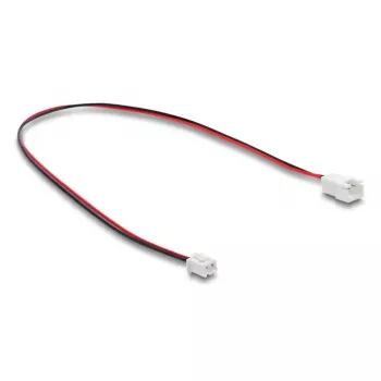 DeLOCK 90762 Cabo de extensão de ventoinha JST 2 pinos, macho para fêmea, comprimento do conector 7 mm, 30 cm