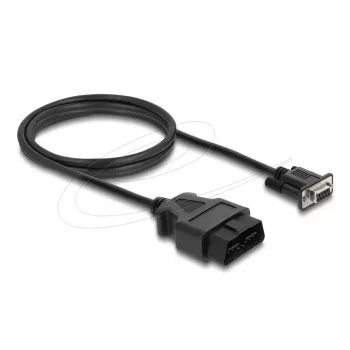 Cabo adaptador DELOCK OBD-2 ficha macho para DB-9 conector fêmea, Cat5e, preto, 1,15 m