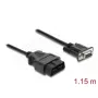 Cabo adaptador DELOCK OBD-2 ficha macho para DB-9 conector fêmea, Cat5e, preto, 1,15 m