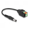 Cabo DC DeLOCK 2,1 x 5,5 mm ficha macho para barra de terminais de 2 polos adaptador 15 cm
