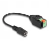 Adaptador DC DeLOCK 2,1 x 5,5 mm jack para bloco de terminais de 2 polos 15 cm