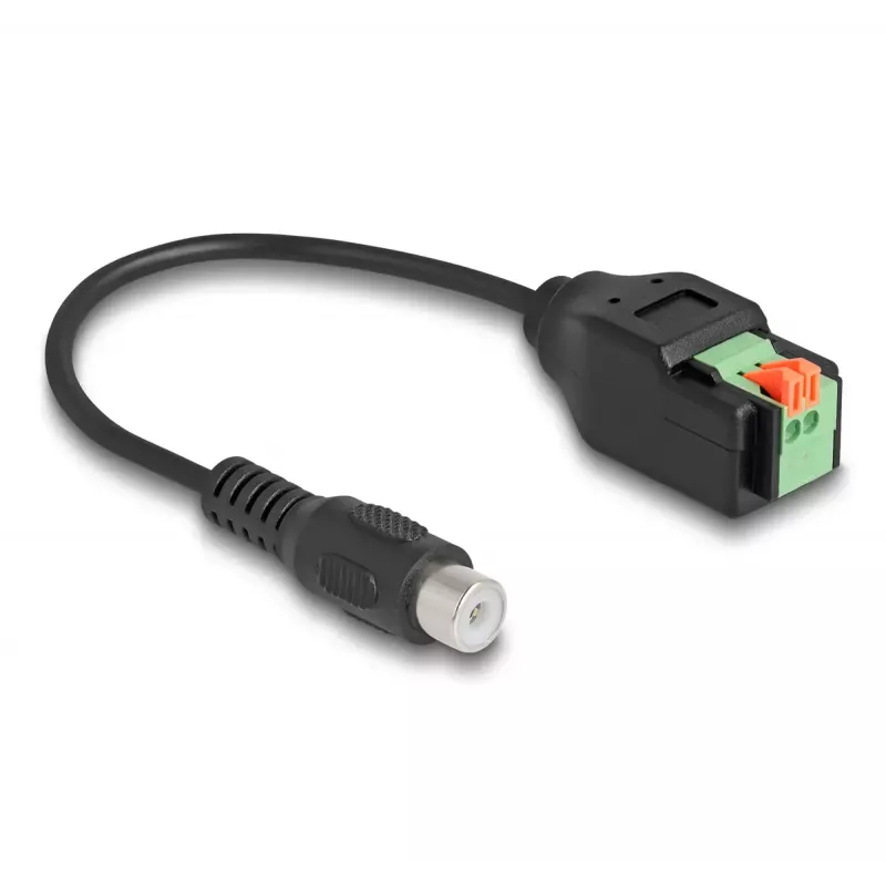 Adaptador DeLOCK ficha RCA para barra de terminais 15 cm 2 polos