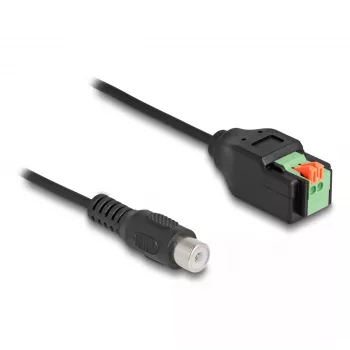 Adaptador DeLOCK ficha RCA para barra de terminais 15 cm 2 polos