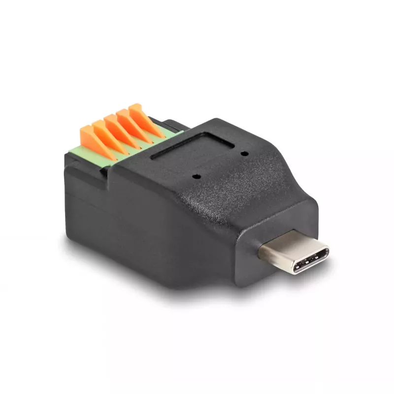 Adaptador DeLOCK USB Type-C 2.0 ficha macho para barra de terminais 5 polos