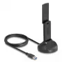 Adaptador Wi-Fi 6E Dual Band USB DeLOCK AX3000 1201 Mbps