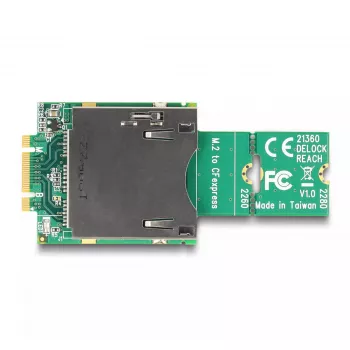 Adaptador DeLOCK M.2 Key B+M ficha macho para slot CFexpress, M.2, CFexpress B, CF