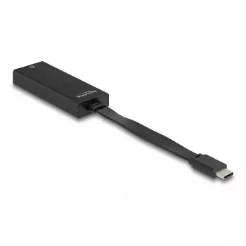 Adaptador de cabo DeLOCK 66246 RJ-45 USB C preto 0,09 m