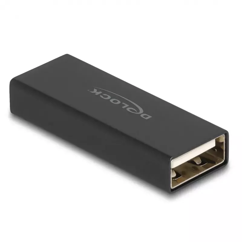 Adaptador DeLOCK USB 2.0 Type-A conector fêmea para conector fêmea metal